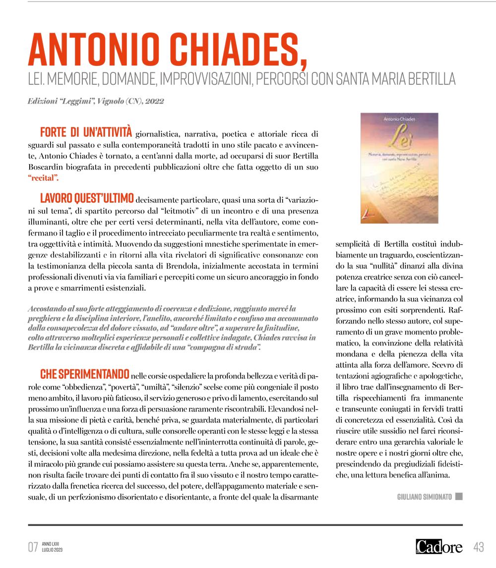 Recensione "Lei" di Antonio Chiades